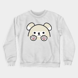 cute kawaii light grey dog Crewneck Sweatshirt